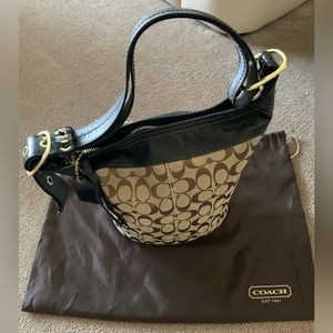 Coach Black and Tan Satchel